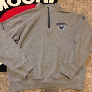 Colosseum Penn State Lions Quarter Zip Pullover Sweatshirt Gray Men's Large